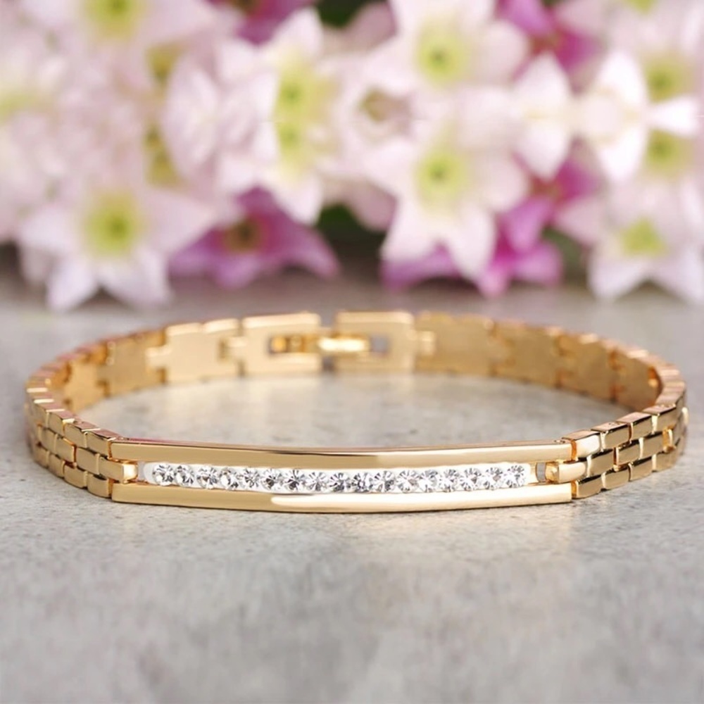 🔥NEW🔥Yellow Gold Copper Bracelet - Picture 1 of 4